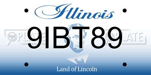 9IBT89 Illinois License Plate