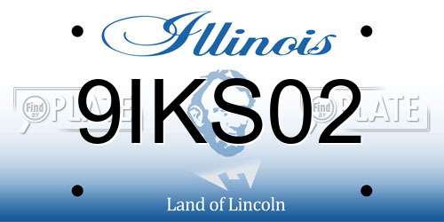 9IKS02 Illinois License Plate