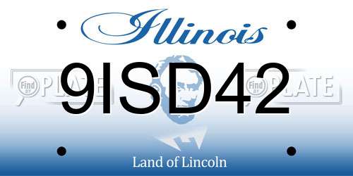 9ISD42 Illinois License Plate