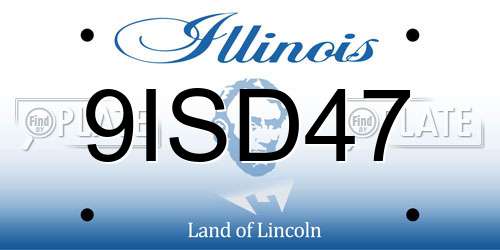 9ISD47 Illinois License Plate