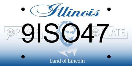 9ISO47 Illinois License Plate