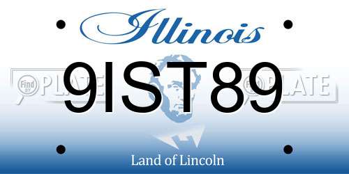 9IST89 Illinois License Plate