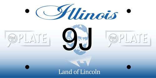 9J Illinois License Plate