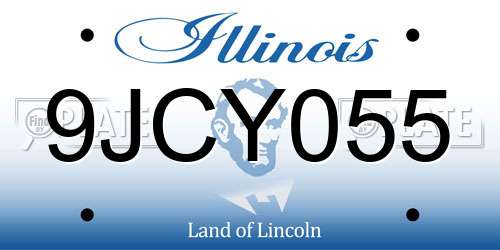 9JCY055 Illinois License Plate