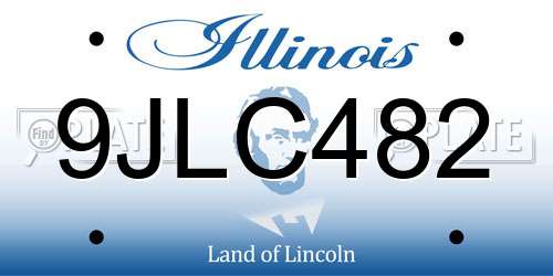 9JLC482 Illinois License Plate