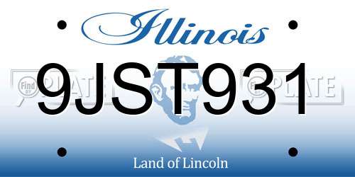 9JST931 Illinois License Plate