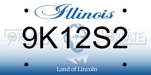 9K12S2 Illinois License Plate