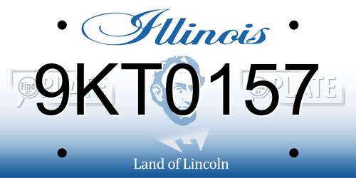 9KT0157 Illinois License Plate