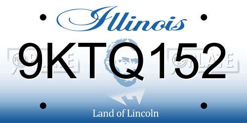 9KTQ152 Illinois License Plate