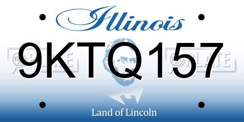 9KTQ157 Illinois License Plate