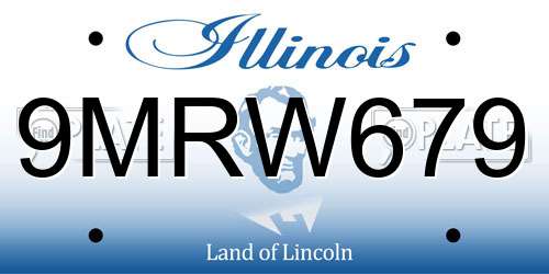 9MRW679 Illinois License Plate