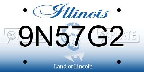 9N57G2 Illinois License Plate