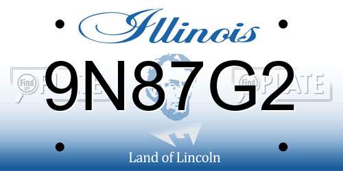 9N87G2 Illinois License Plate