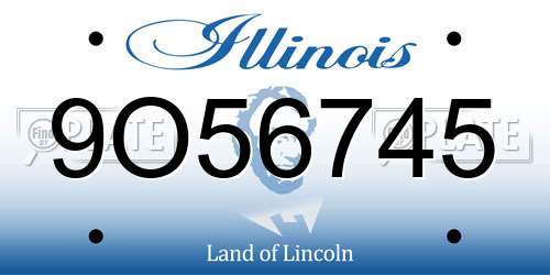 9O56745 Illinois License Plate