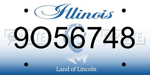 9O56748 Illinois License Plate