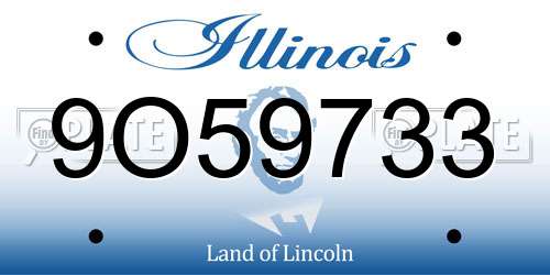 9O59733 Illinois License Plate