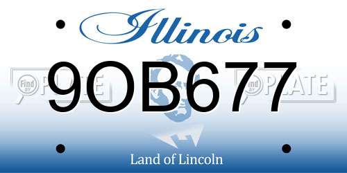 9OB677 Illinois License Plate