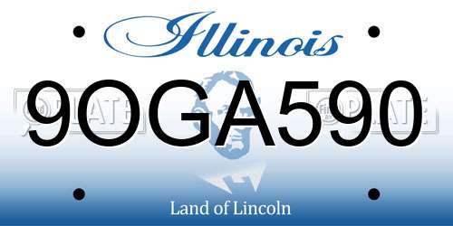 9OGA590 Illinois License Plate