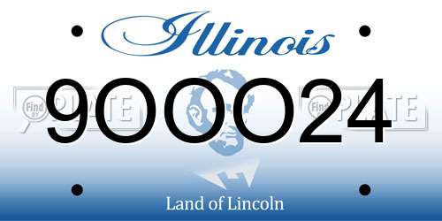 9OOO24 Illinois License Plate