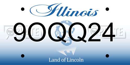 9OQQ24 Illinois License Plate