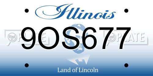 9OS677 Illinois License Plate