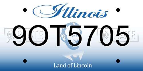 9OT5705 Illinois License Plate
