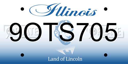 9OTS705 Illinois License Plate