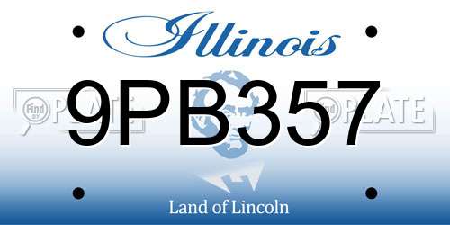 9PB357 Illinois License Plate