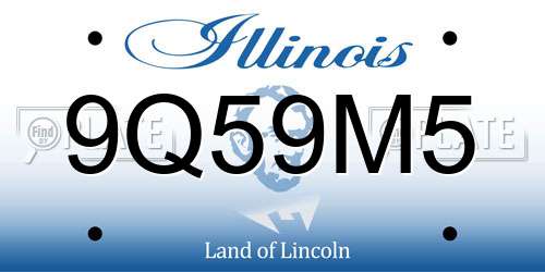 9Q59M5 Illinois License Plate
