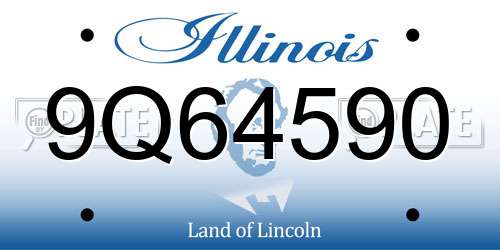 9Q64590 Illinois License Plate