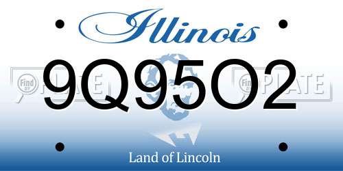 9Q95O2 Illinois License Plate