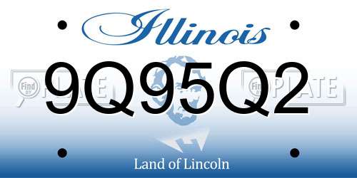 9Q95Q2 Illinois License Plate