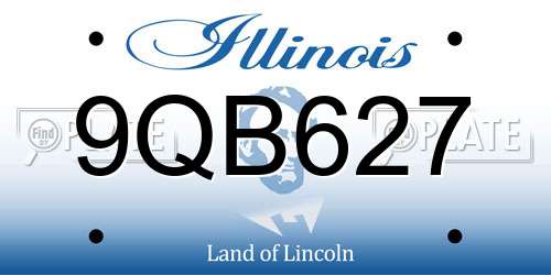 9QB627 Illinois License Plate