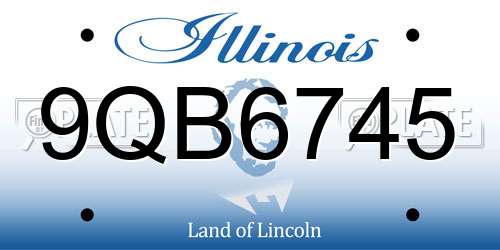 9QB6745 Illinois License Plate