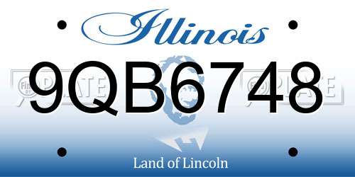 9QB6748 Illinois License Plate