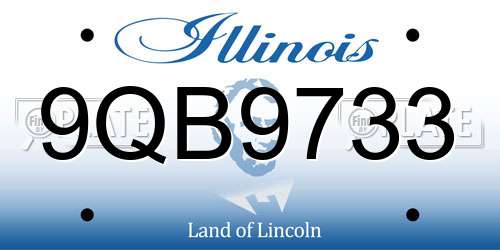 9QB9733 Illinois License Plate