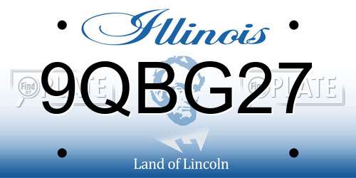 9QBG27 Illinois License Plate