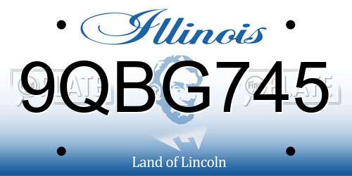9QBG745 Illinois License Plate