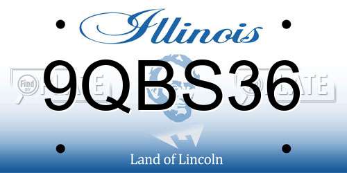 9QBS36 Illinois License Plate