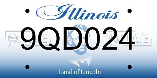 9QD024 Illinois License Plate