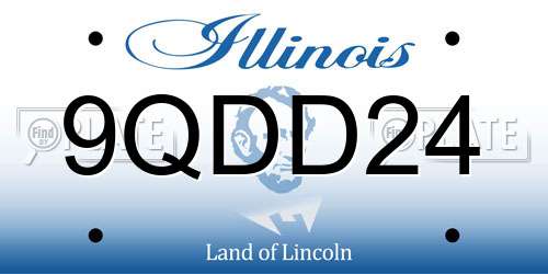 9QDD24 Illinois License Plate