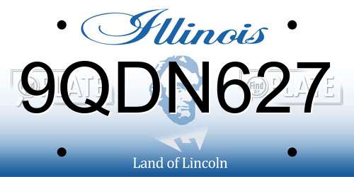 9QDN627 Illinois License Plate