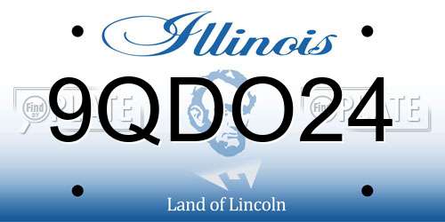 9QDO24 Illinois License Plate