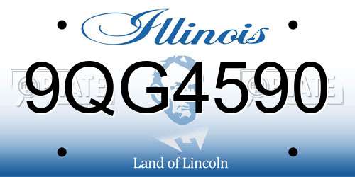 9QG4590 Illinois License Plate