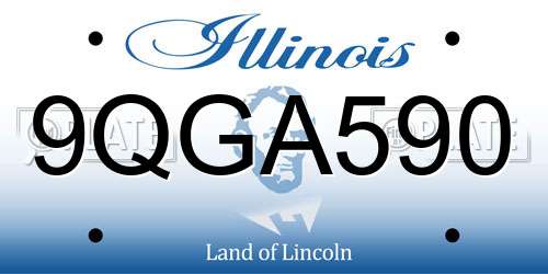 9QGA590 Illinois License Plate