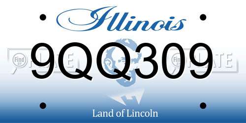 9QQ309 Illinois License Plate