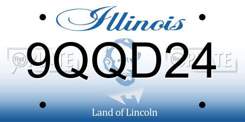 9QQD24 Illinois License Plate