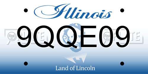 9QQE09 Illinois License Plate