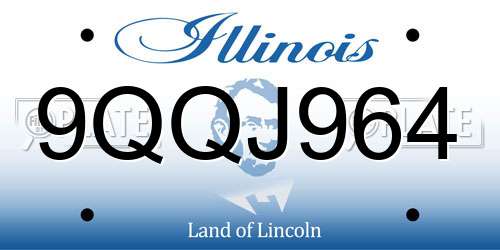 9QQJ964 Illinois License Plate