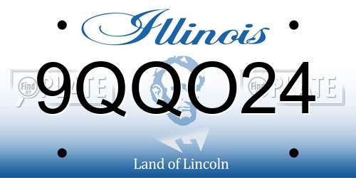 9QQO24 Illinois License Plate